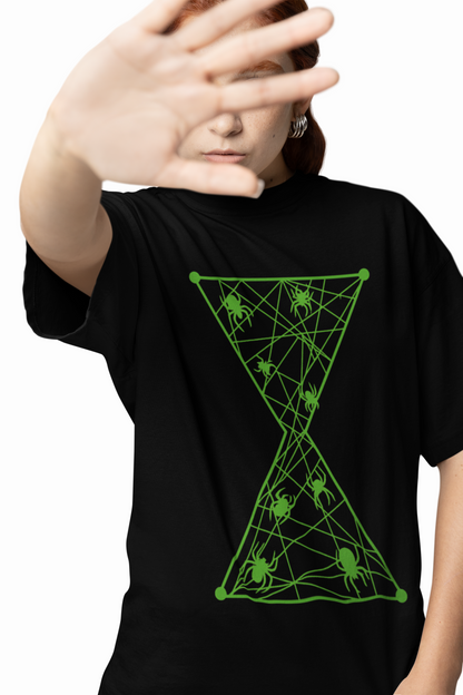 Spider Web Oversized T-Shirts Cool Graphic Streetwear Tee