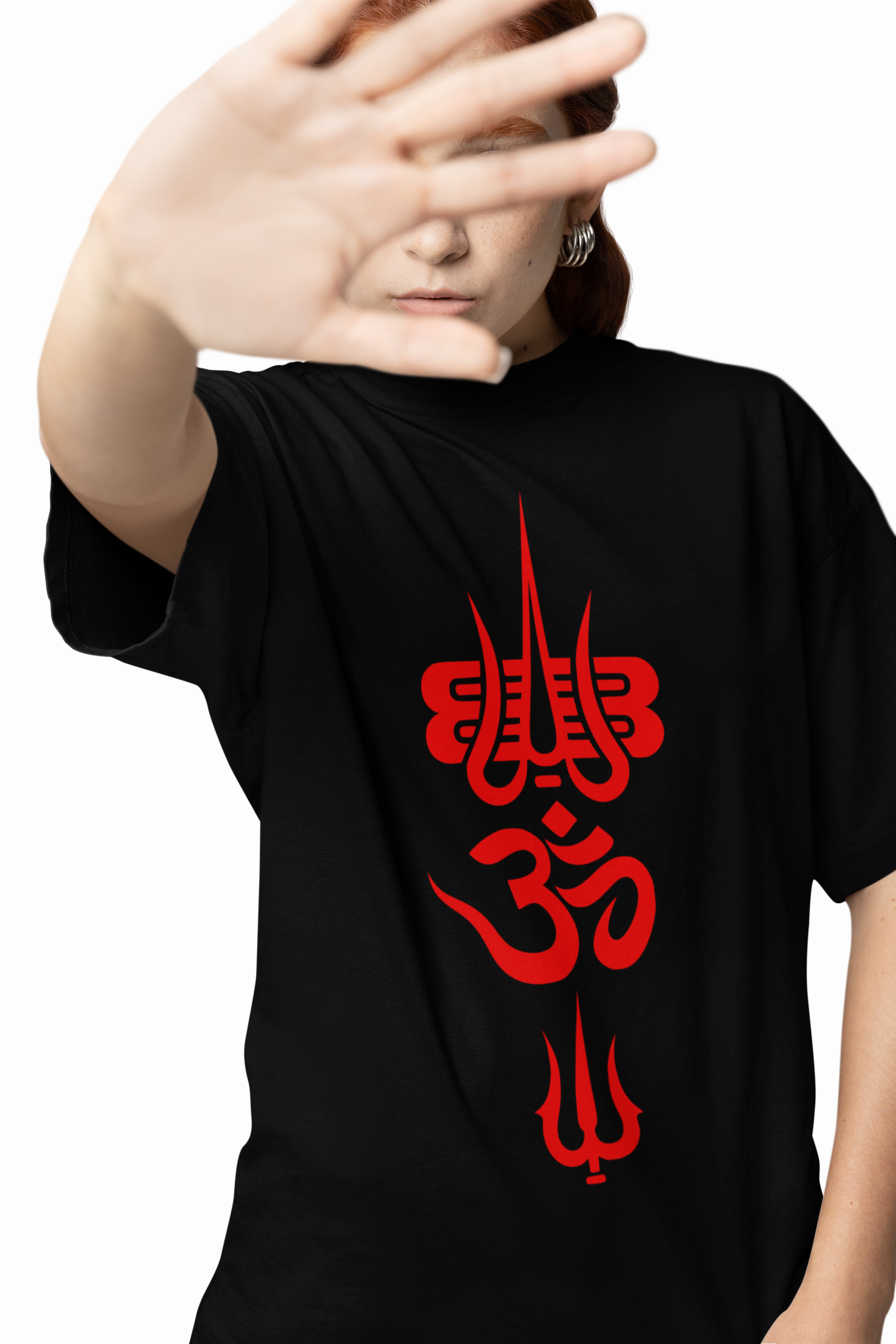 Divine Trishul Shiva Oversized T-Shirts