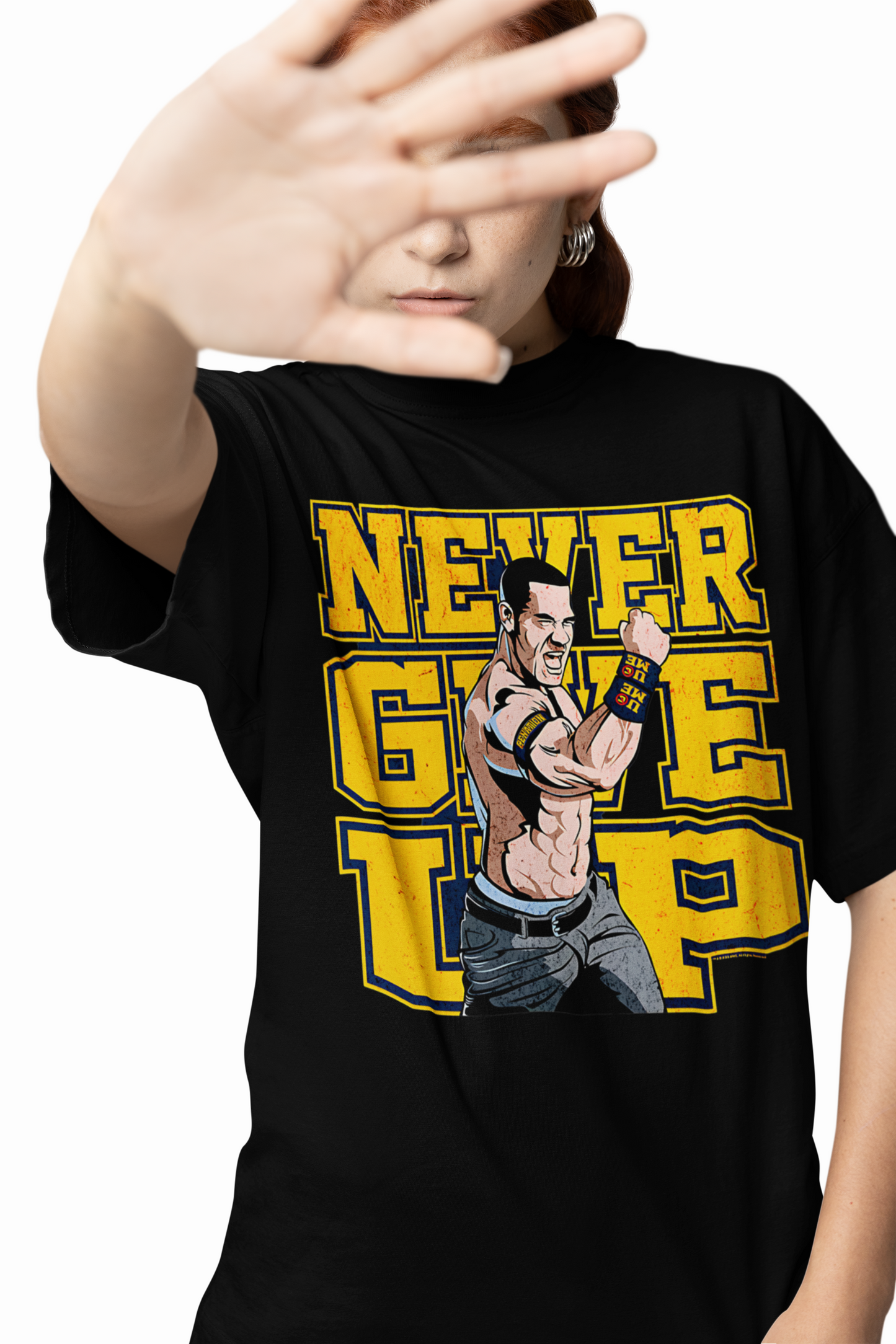 Never Give Up Oversized T-Shirts – Bold & Inspirational