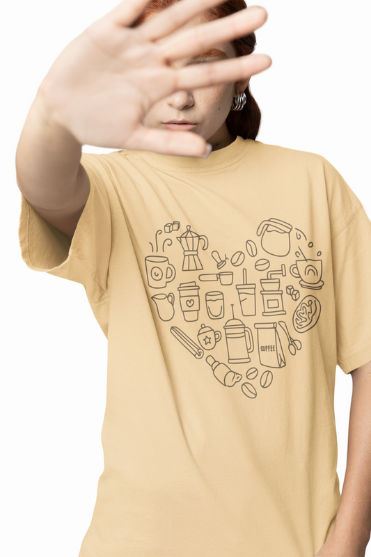Love Coffee Oversized T-Shirts