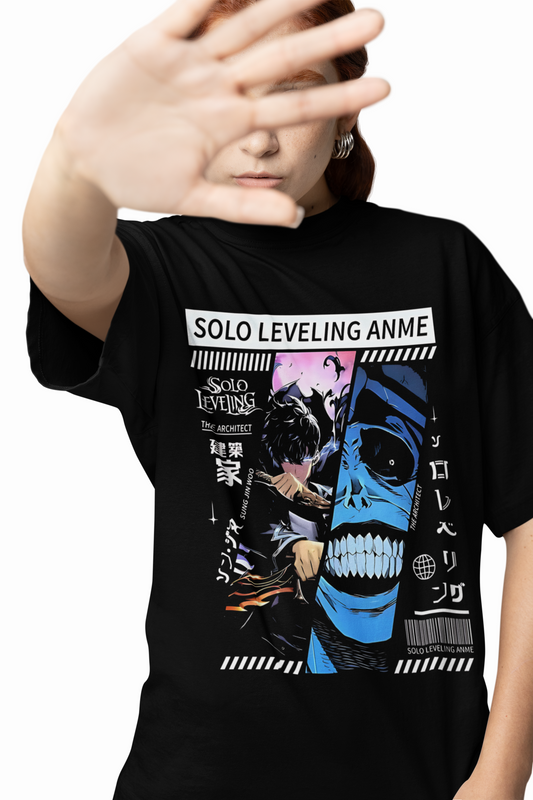Webtoon Black Oversized T-Shirt for Bold Casual Street Style