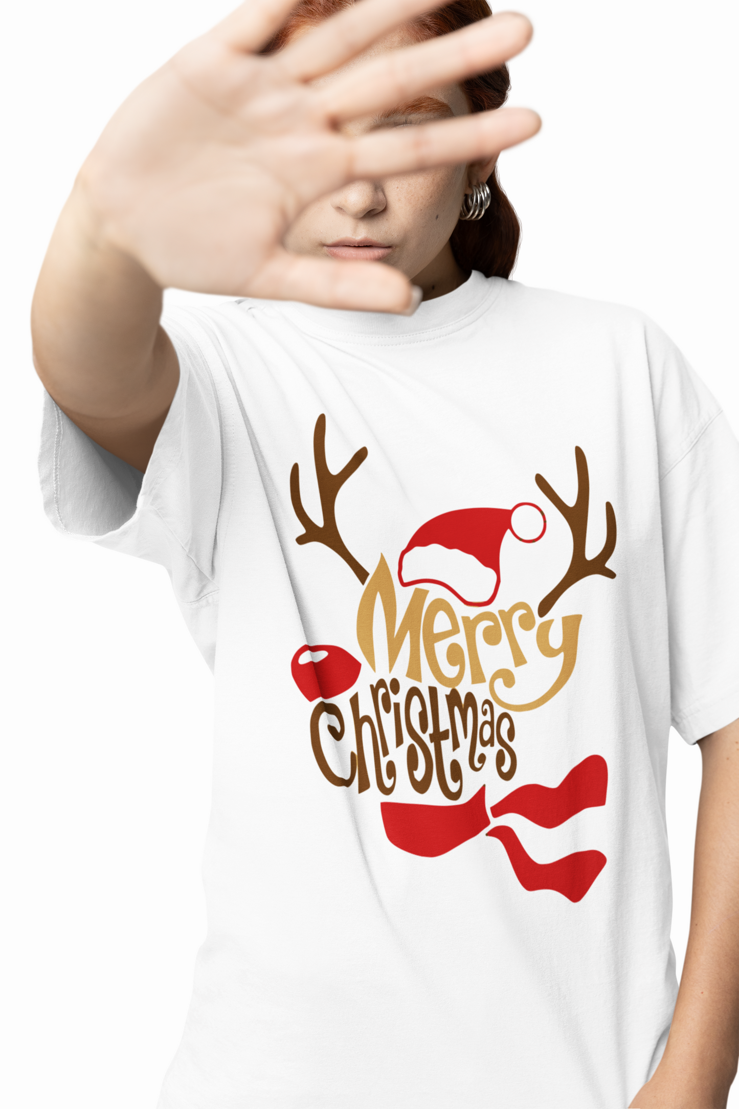 Santa Merry Christmas Oversized T-Shirts Festive Streetwear