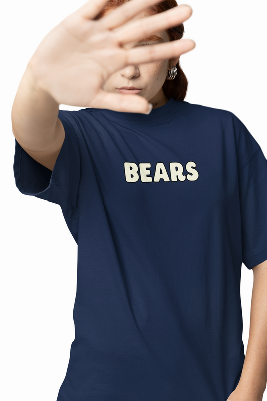 Three Bears Oversized T-Shirt Cute Cartoon Graphic Tee Fits