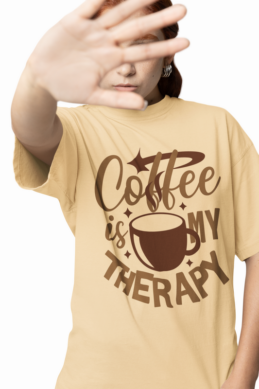 Coffee Therapy Oversized T-Shirts