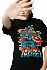 Marvel Comic Captain Oversized T-Shirts