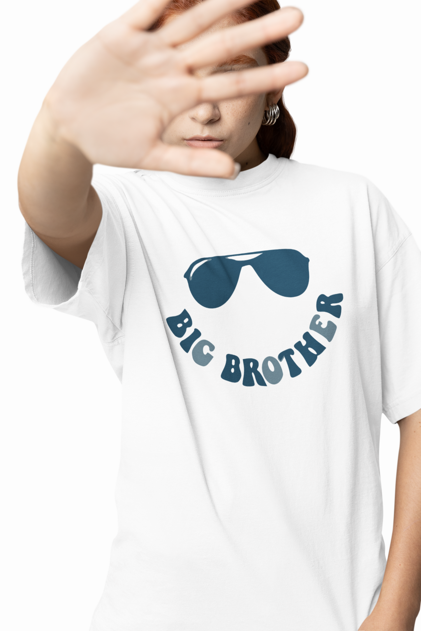 Big Brother Glasses Oversized T-Shirt Trendy Graphic Tee