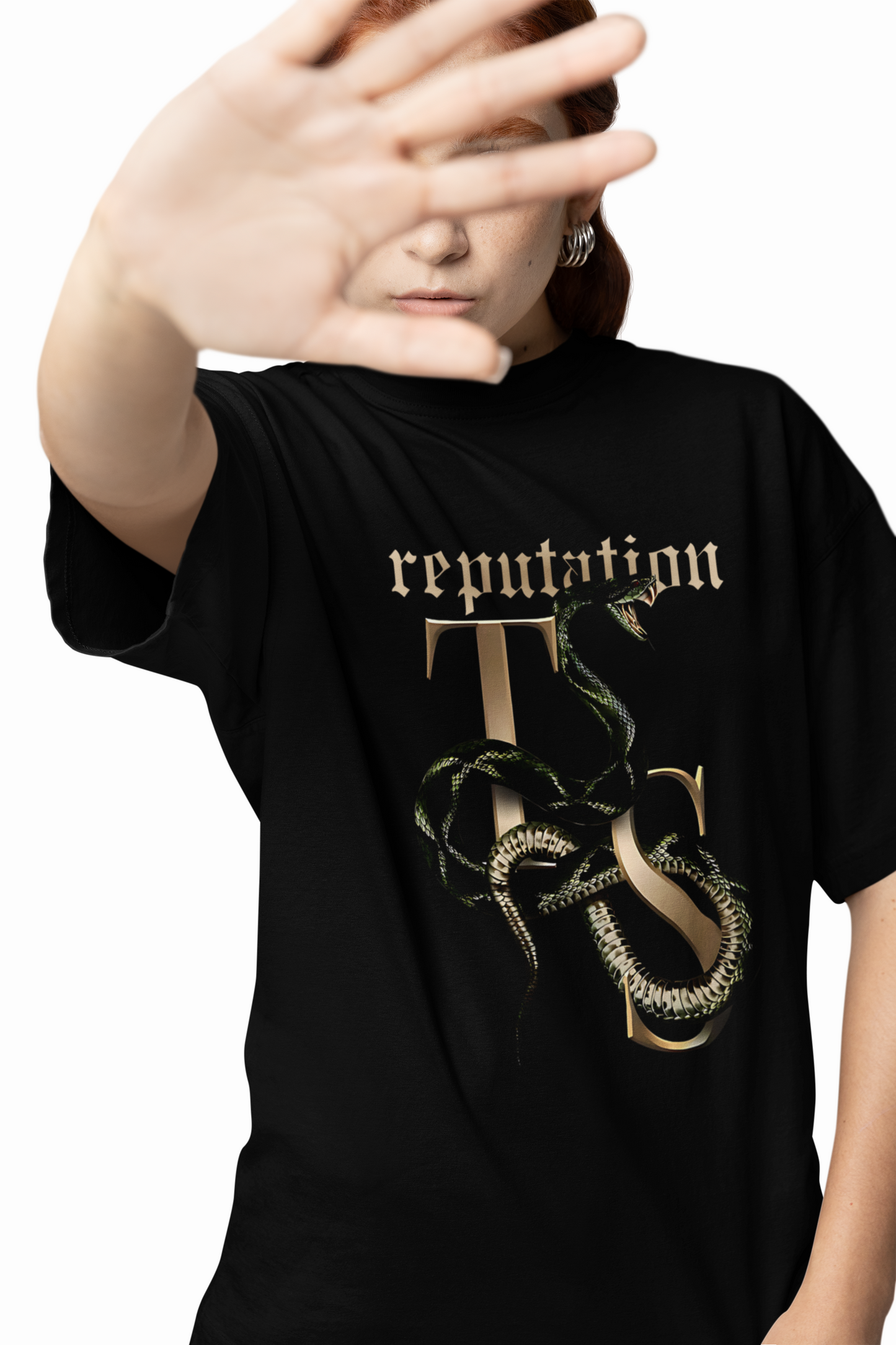 Reputation Snake Graphic Oversized T-Shirt for Streetwear