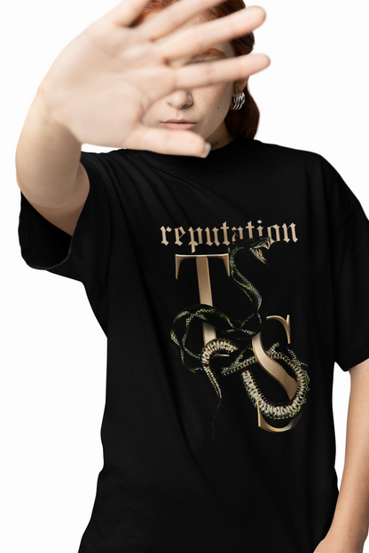 Reputation Snake Graphic Oversized T-Shirt for Streetwear