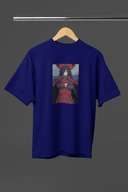 Madara Uchiha Anime Half Sleeve Navy Blue Oversized T-Shirt for Men by Hello Swanky