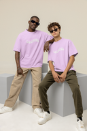 Drive & Drems Half Sleeve Lavender Oversized T-Shirt for Men by Hello Swanky