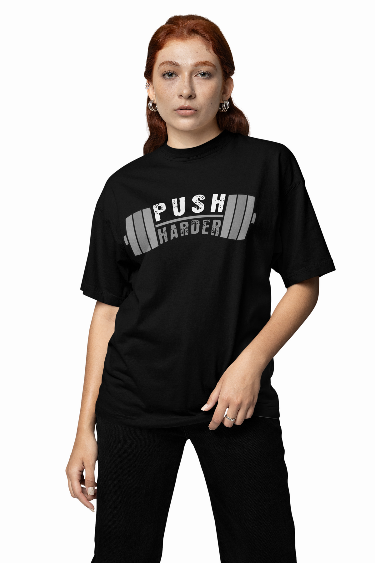 Push Harder Oversized T-Shirts