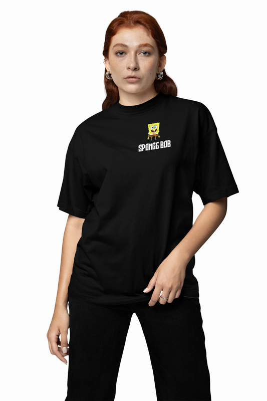 Bob Esponja Oversized T-Shirt Trendy SpongeBob Graphic Tee