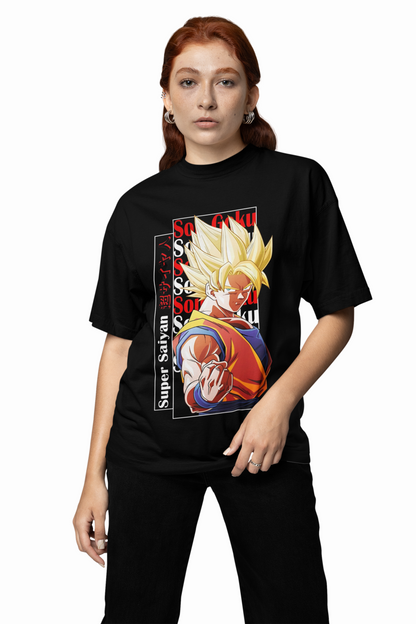Dragon Ball Z Oversized T-Shirt  Iconic Anime T-Shirt  for Fans