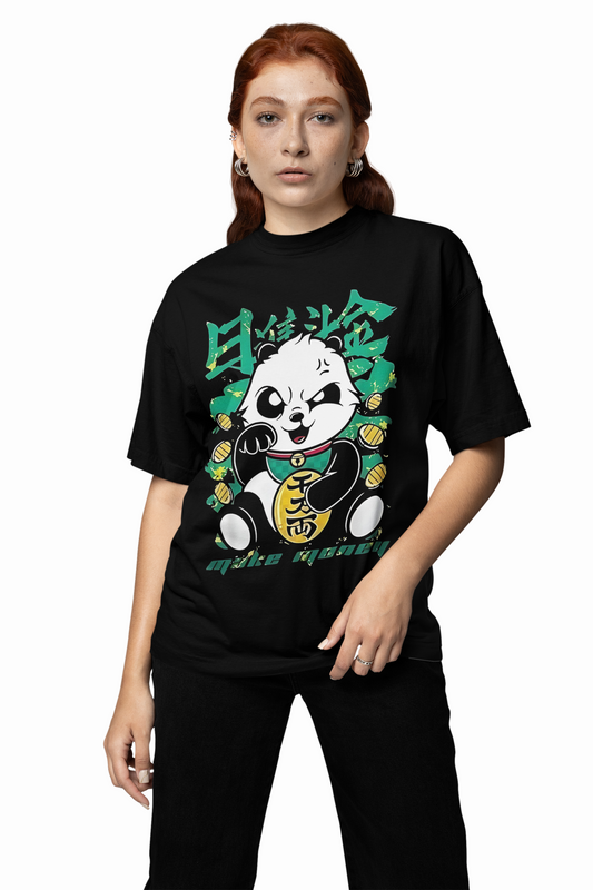 Cozy Panda Oversized T-Shirt Soft & Comfortable Streetwear