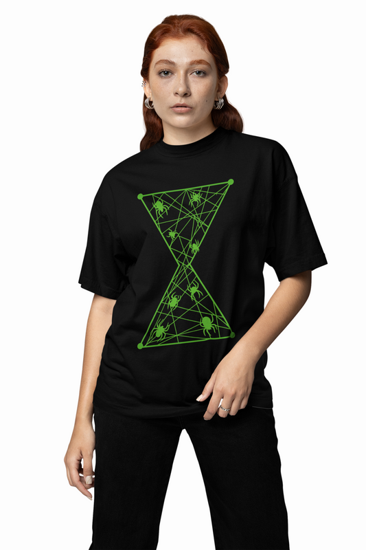 Spider Web Oversized T-Shirts Cool Graphic Streetwear Tee