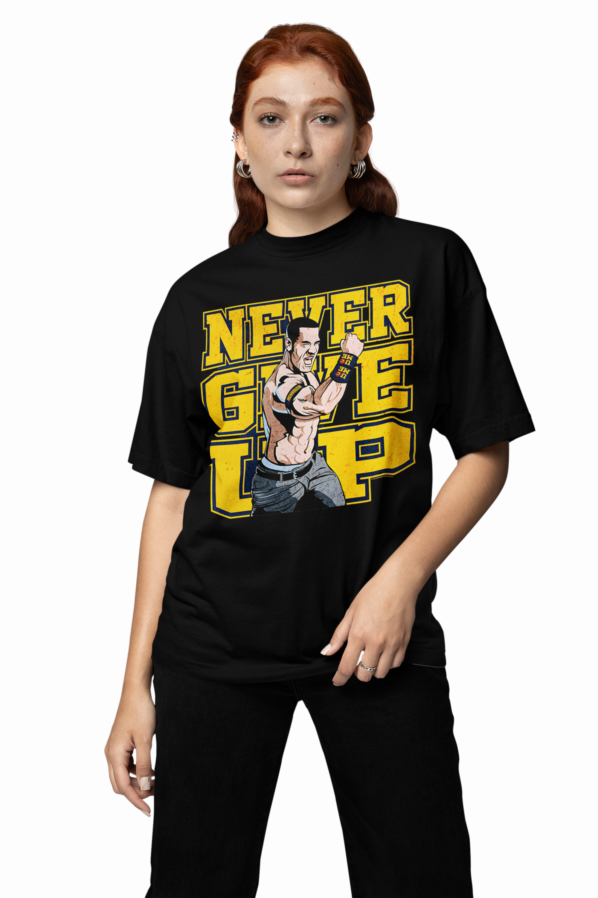 Never Give Up Oversized T-Shirts