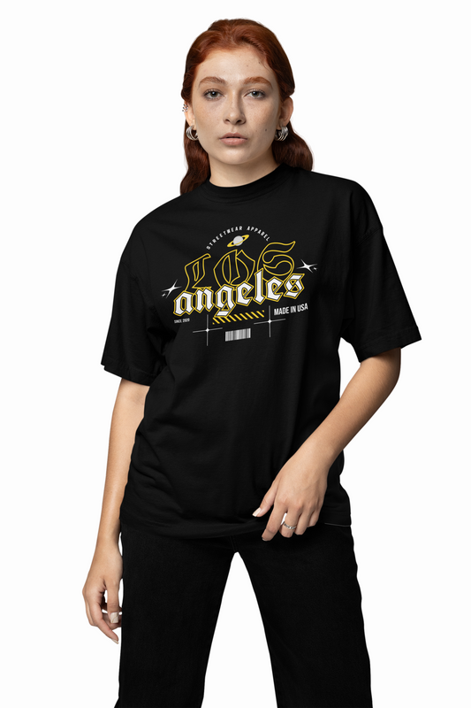 Los Angeles Oversized T-Shirts Urban Streetwear Classic Wear