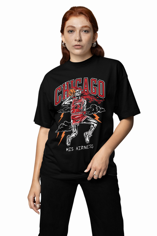 His Airness Oversized T-Shirt Bold Basketball Art Look