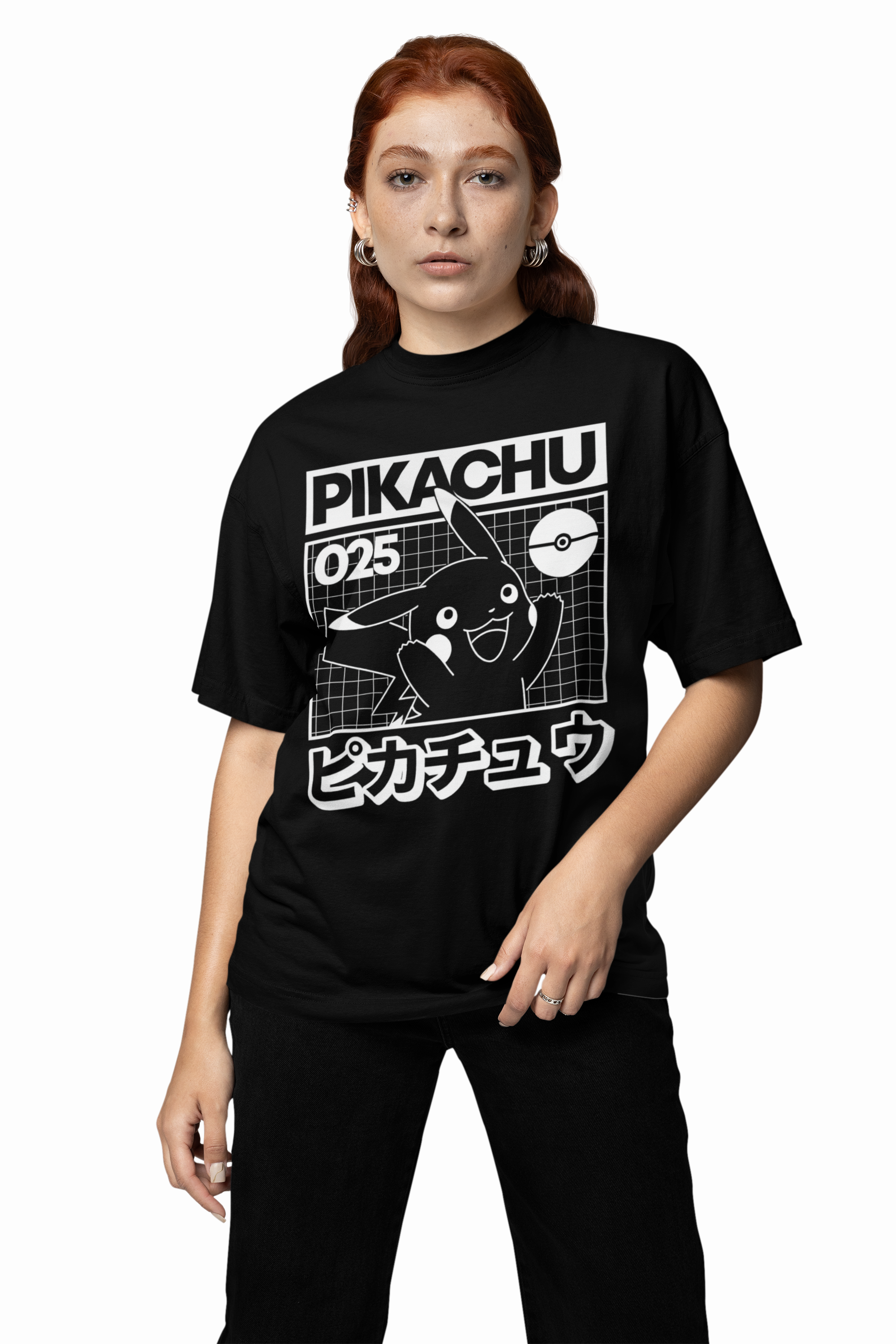 Pikachu 025 Pokemon Oversized T-Shirts