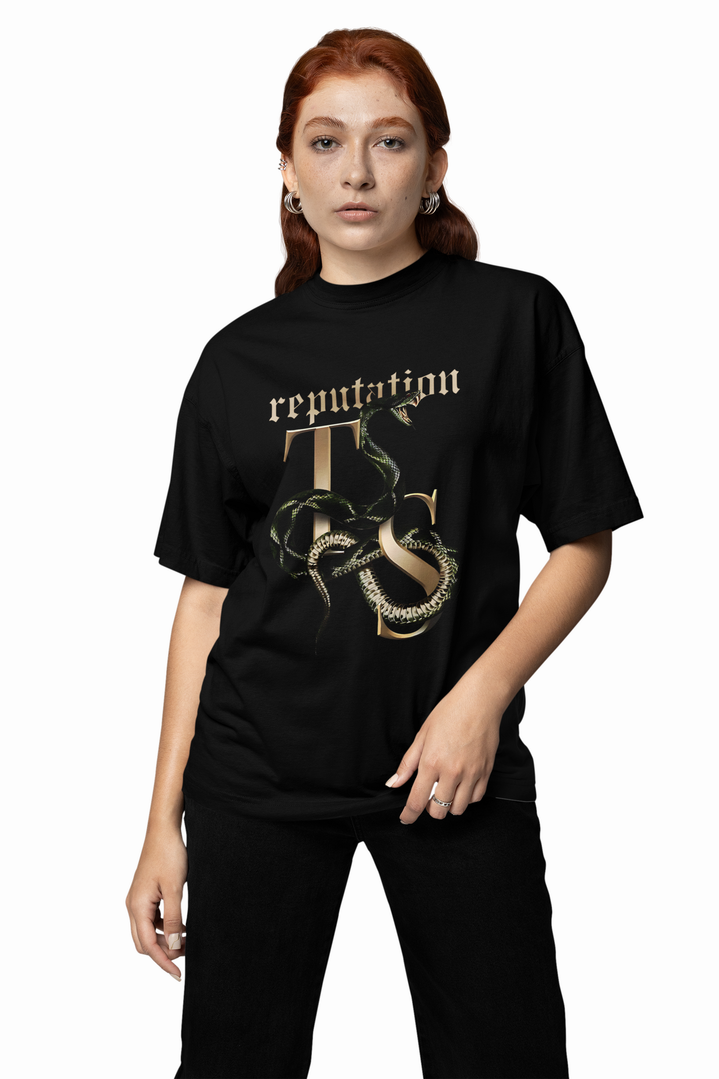 Reputation Snake Graphic Oversized T-Shirt for Streetwear