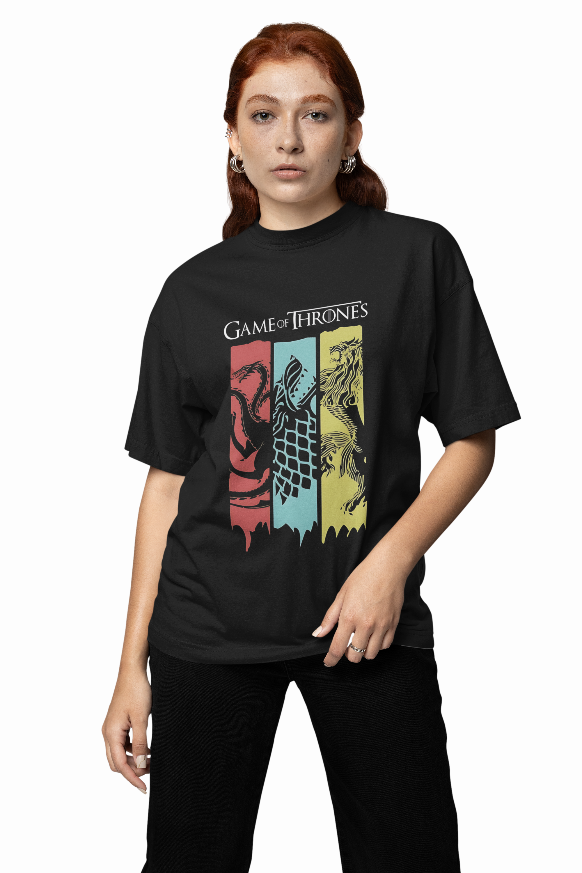 Game of Thrones Animal Graphic oversized T-Shirts