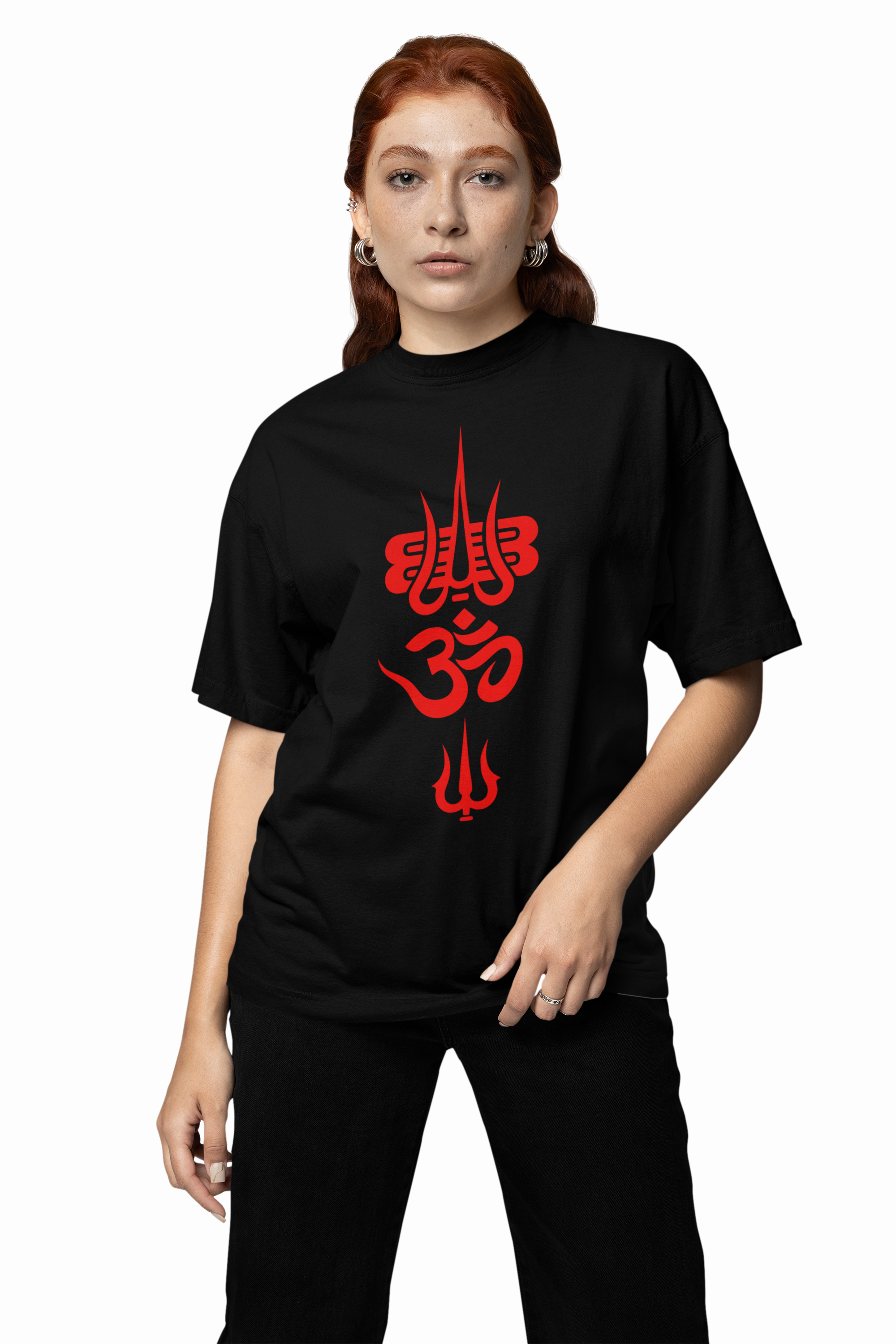 Divine Trishul Shiva Oversized T-Shirts