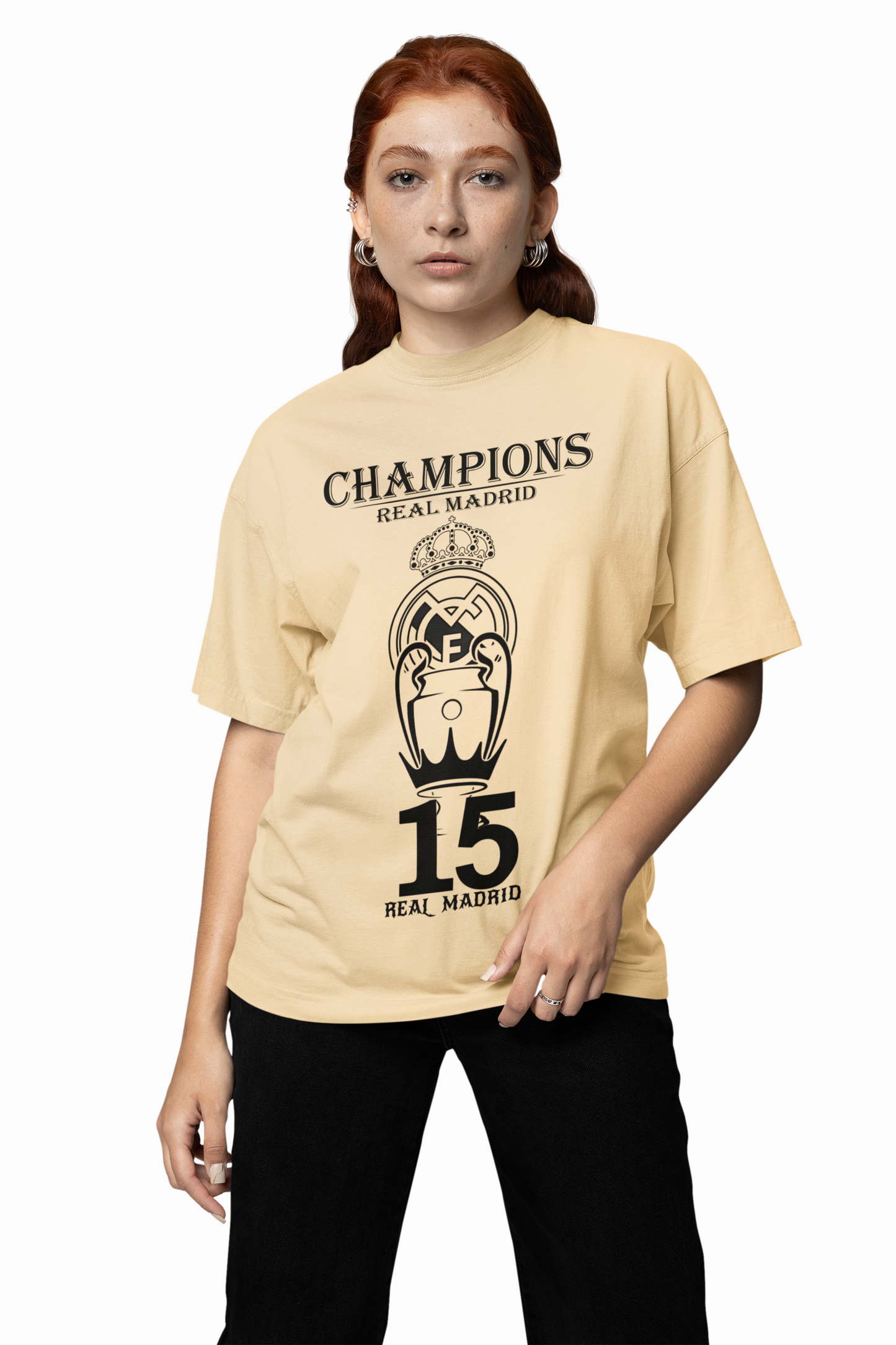 Madrid 15 Champions Oversized T-Shirt – Bold Football Tee