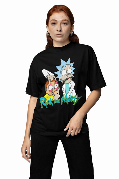 Rick Morty Oversized Unisex T-Shirts Graphic Streetwear Tees