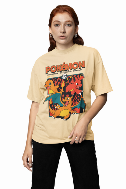 Charmander Oversized T-Shirts – Fiery Pokémon Streetwear Style