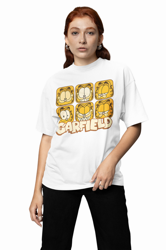 Garfield Faces Oversized T-Shirts