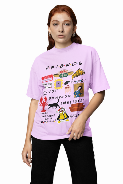 Friends Icons Oversized T-Shirt  Relive the Laughs in Style.