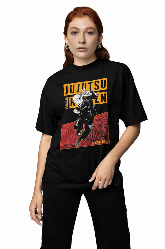 Yuji Itadori Oversized T-Shirts Anime Graphic Streetwear Look