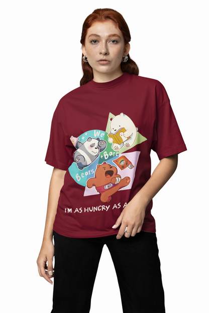 Hungry Bare Oversized T-Shirt Bold Streetwear Style