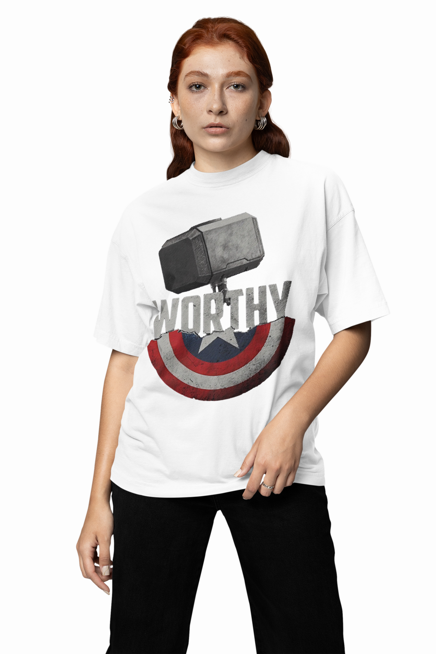 Worthy Shield Oversized T-Shirts