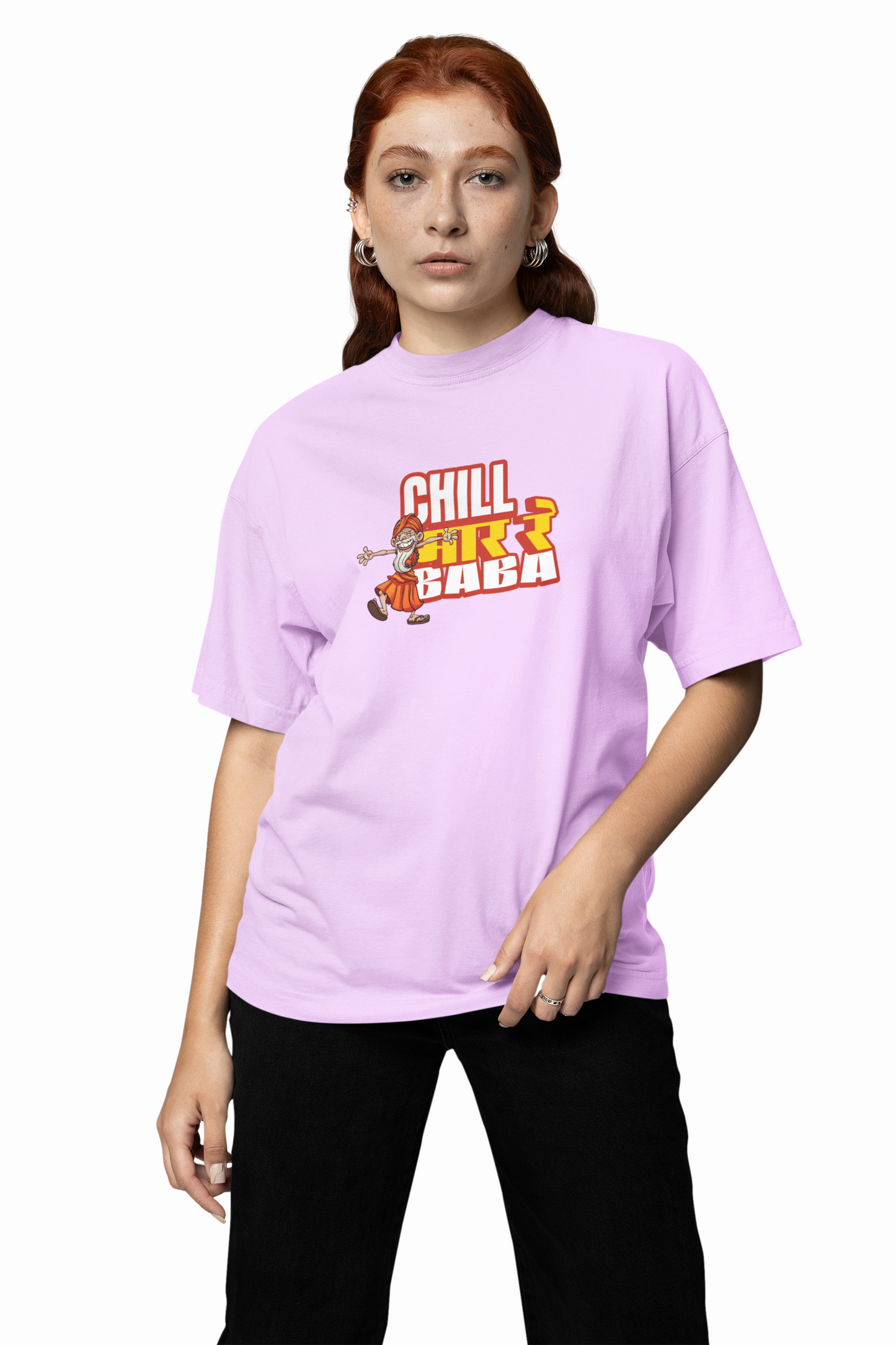 Chill Mar Re Baba Marathi Oversized T-Shirt Desi Style