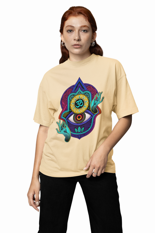 Mystical Hamsa Oversized T-Shirts