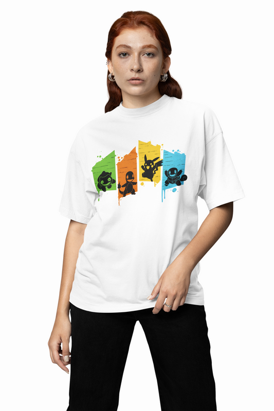 Pokemon Type Oversized T-Shirt – Relaxed Fit Anime-Inspired