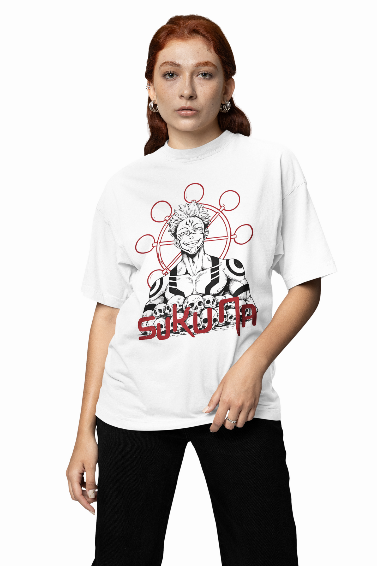 Sukuna Oversized T-Shirt Anime Streetwear Graphic Tee