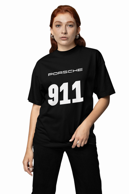 Porsche 911 Oversized T-Shirt for Racing Streetwear Style Tee