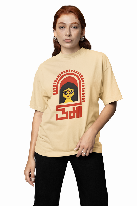 Durga Maa Oversized T-Shirts