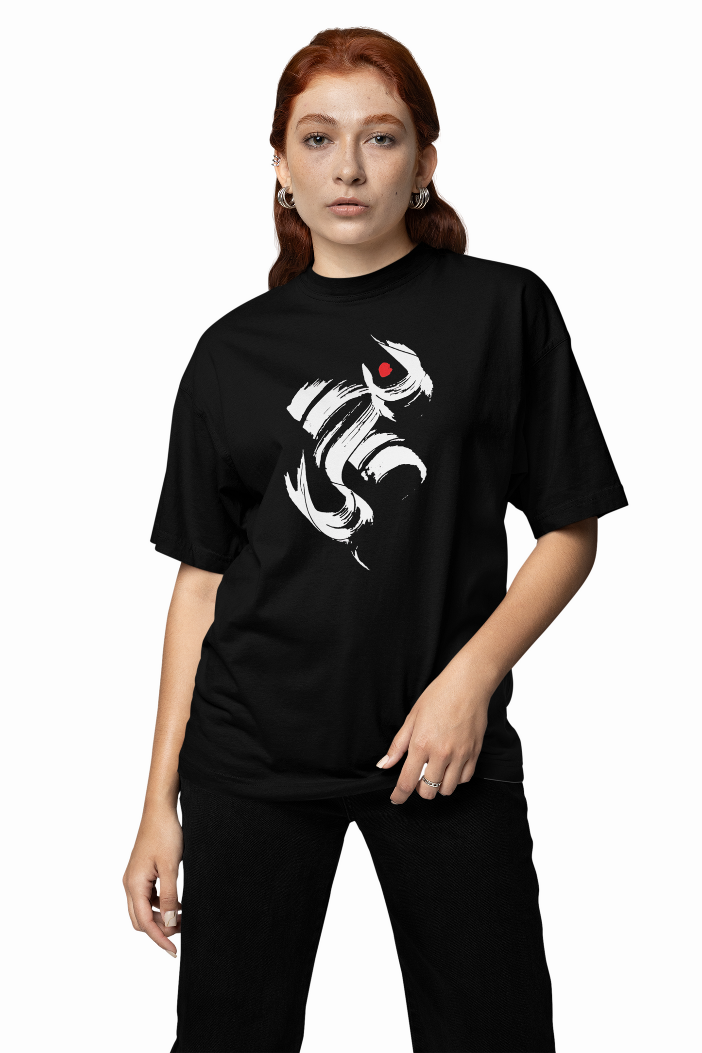 Om Brush Art Oversized T-Shirts