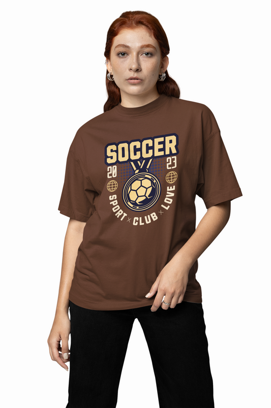 Soccer Club Oversized T-Shirt for Football Streetwear Style