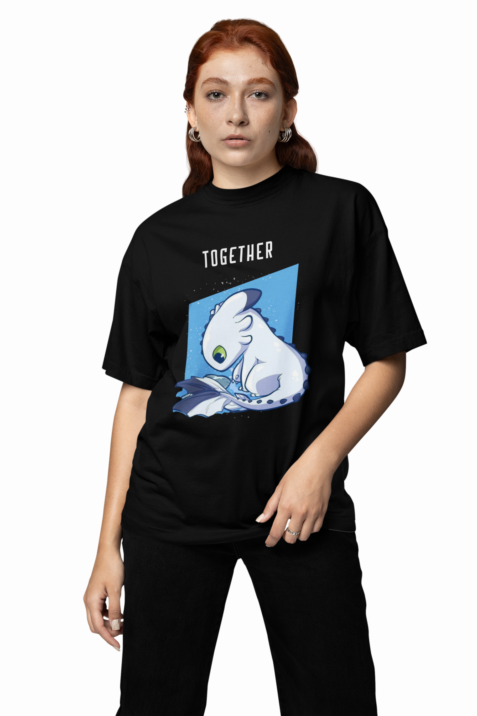 Toothless & Light Fury Oversized T-Shirts