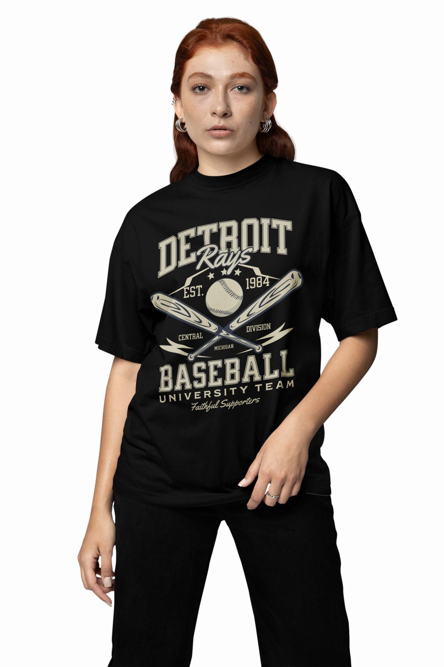 Baseball Detroit Oversized T-Shirt