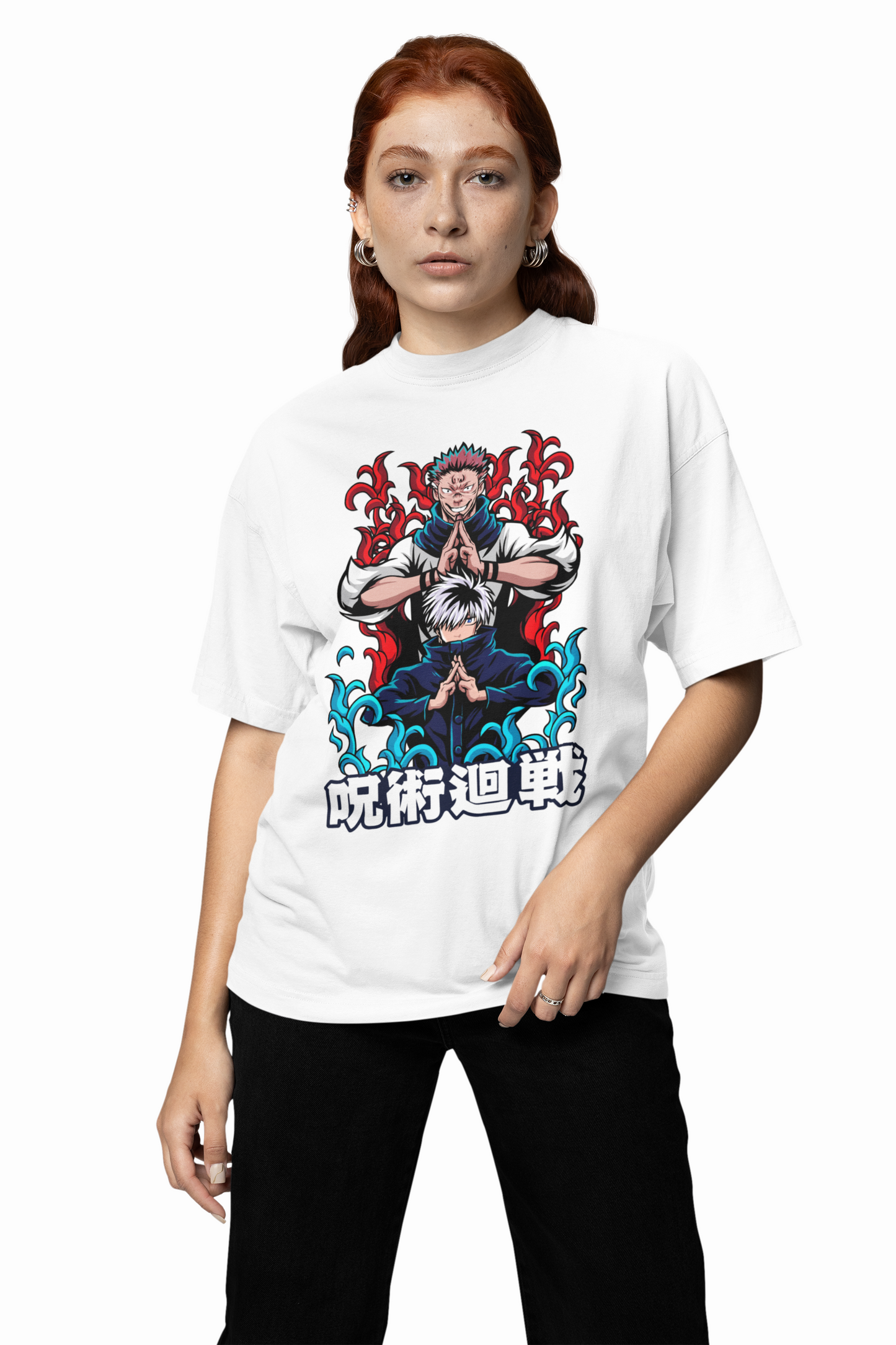 Yuji And Ryomen Sukuna Oversized T-Shirts Anime Style