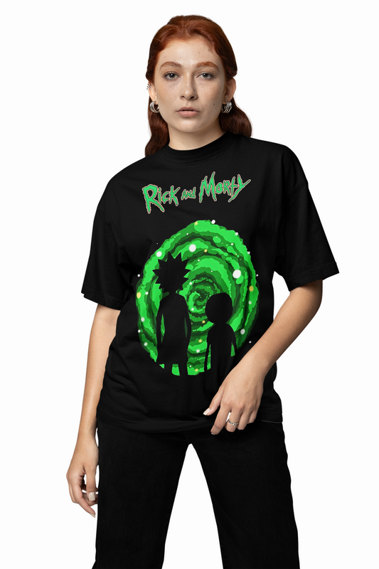 Rick Morty Shadow Oversized T-Shirts for Bold Streetwear