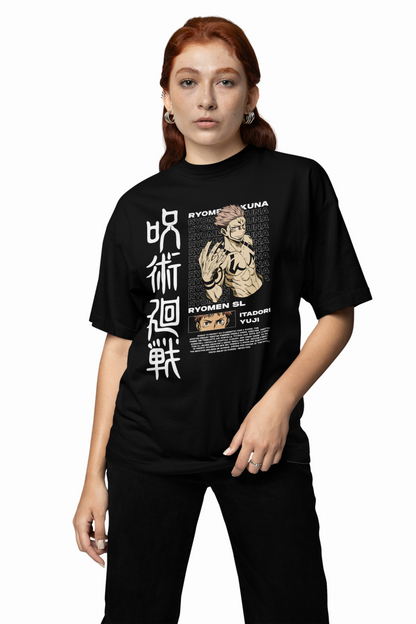 Ryomen Kuna Oversized T-Shirts for Anime Streetwear Outfits