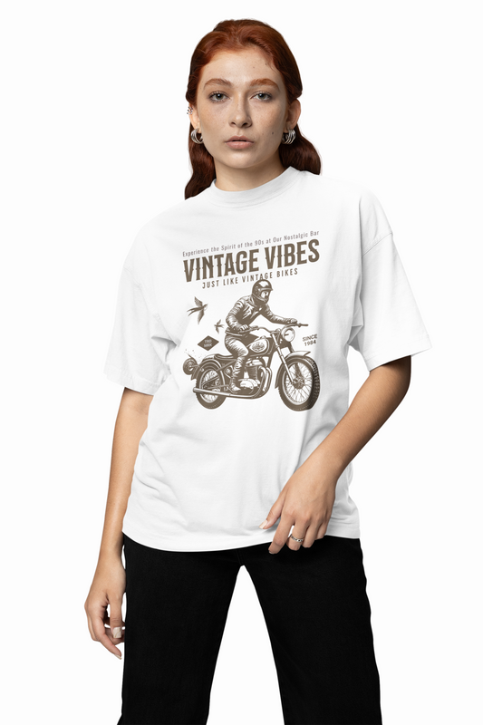 Vintage Vibes Oversized T-Shirt for Trendy Casual Streetwear