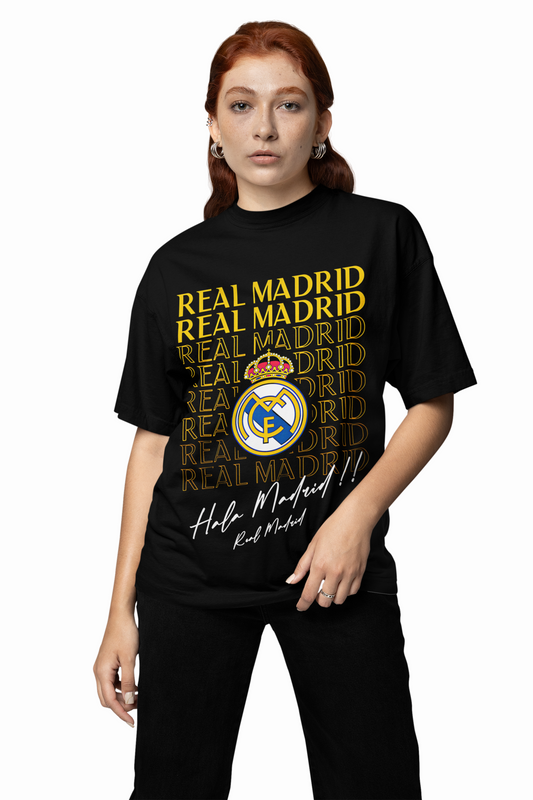 Real Madrid Oversized T-Shirt Printed Streetwear Style