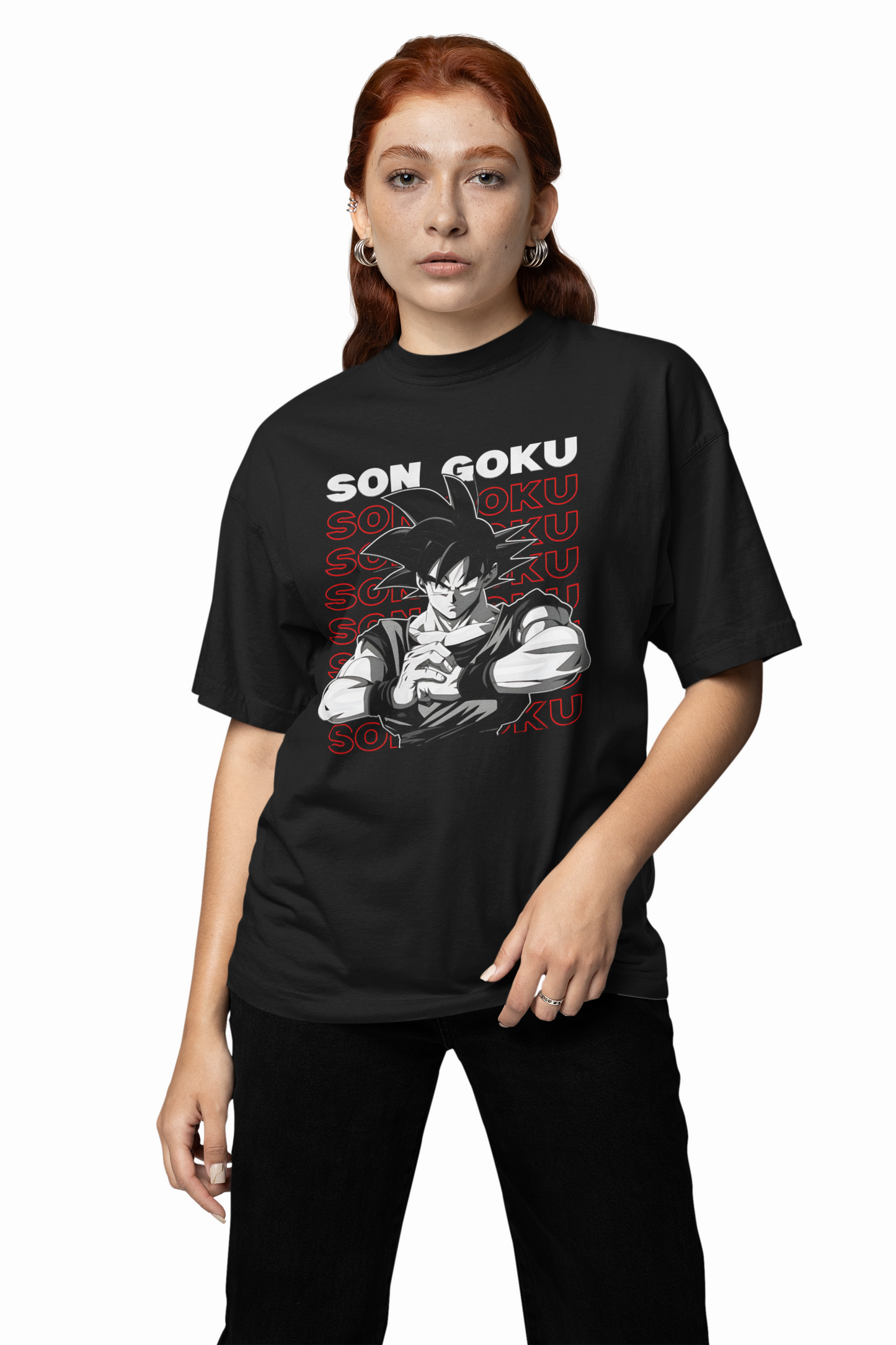 Goku Anime Graphic Oversized T-Shirt Saiyan T-Shirt for Fans